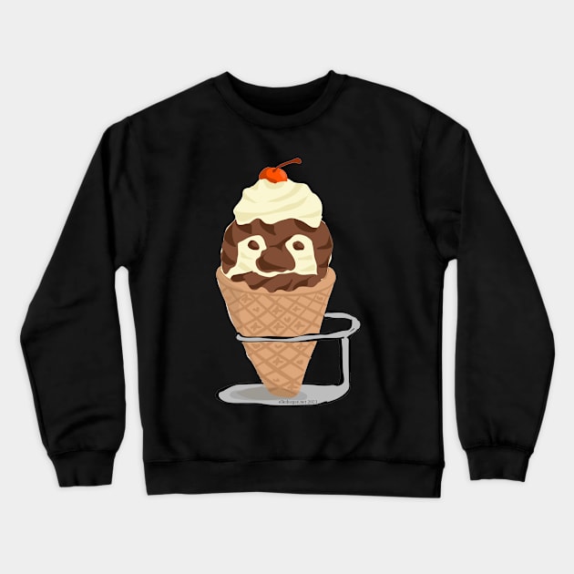 Ice Cream Penguin Crewneck Sweatshirt by BluegirlGraphics